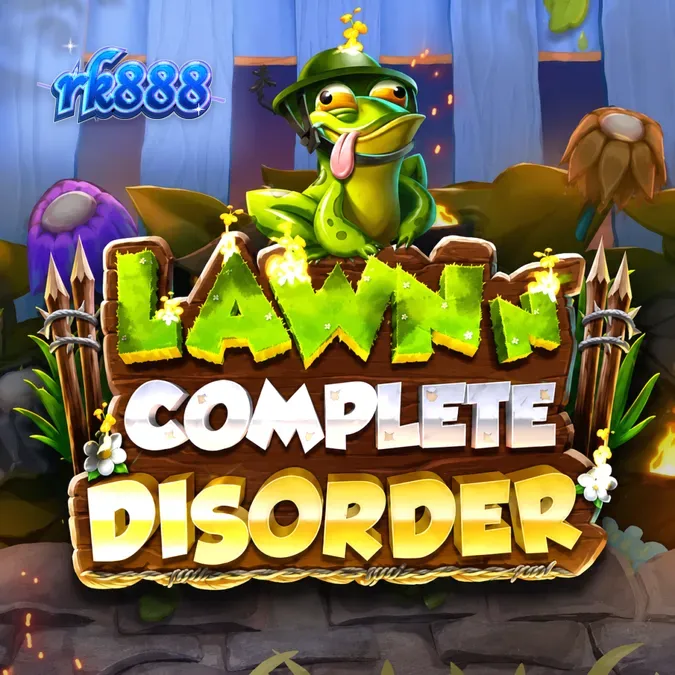 Lawn N’ Complete Disorder slot game screen with garden theme